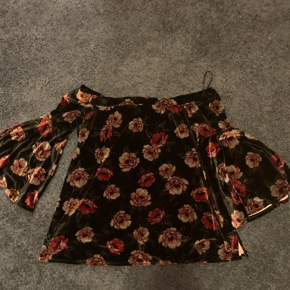 Velvet, off shoulder sweater